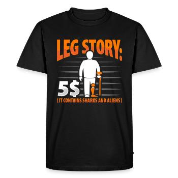 Amputated leg prosthesis Prosthesis Amputation - Men's Premium Organic T-Shirt - black - Front - Nico (187cm)