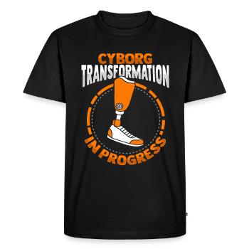 Amputated leg prosthesis Prosthesis Amputation - Men's Premium Organic T-Shirt - black - Front - Nico (187cm)