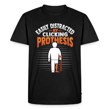 Amputated leg prosthesis Prosthesis Amputation - Men's Premium Organic T-Shirt - black - Front - Nico (187cm)