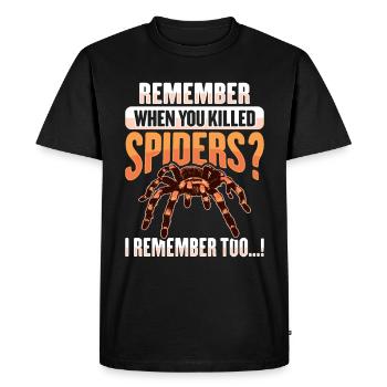 Tarantula Design for Tarantula Owners - Men's Premium Organic T-Shirt - black - Front - Nico (187cm)