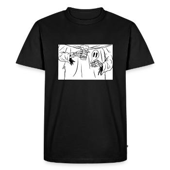Undead necromancer design for a Satanist - Men's Premium Organic T-Shirt - black - Front - Nico (187cm)