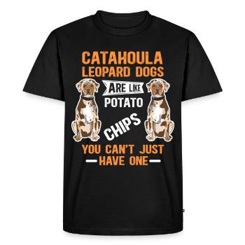 Catahoula Leopard Dog Dog Dog Owner Gift - Men's Premium Organic T-Shirt - black - Front - Nico (187cm)