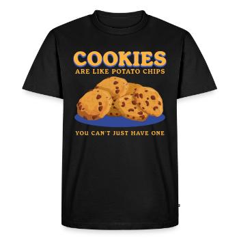 Cookies Cookie Cookie Baking Cookies Cookies Gift - Men's Premium Organic T-Shirt - black - Front - Nico (187cm)