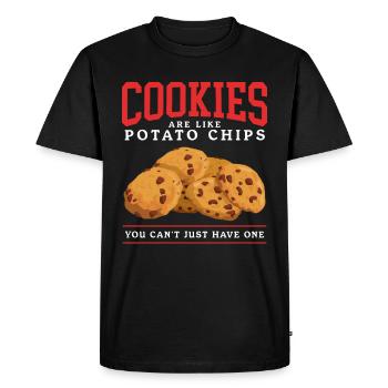 Cookies Cookie Cookie Cookies Baking Cookies Gift - Men's Premium Organic T-Shirt - black - Front - Nico (187cm)