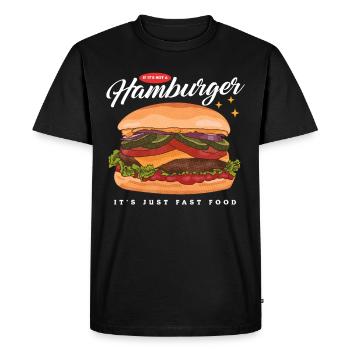 Hamburg Fast Food Fast Food Burger Cadeau - T-shirt Premium bio Homme - noir - Devant - Nico (187cm)