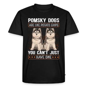 Pomsky Dogs Pomskies Dog Owner Cadeau - T-shirt Premium bio Homme - noir - Devant - Nico (187cm)