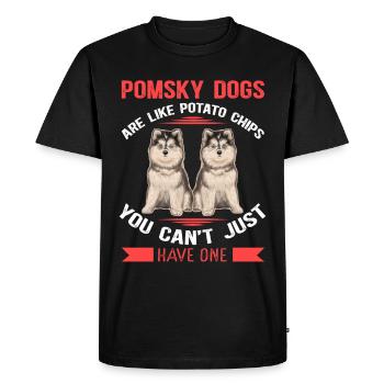 Pomsky Dog Pomskies Dog Owner Cadeau - T-shirt Premium bio Homme - noir - Devant - Nico (187cm)