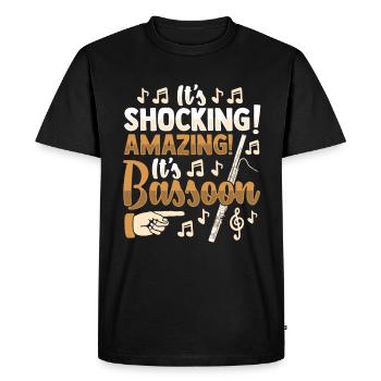 Instrument de musique basson pour bassoniste - T-shirt Premium bio Homme - noir - Devant - Nico (187cm)