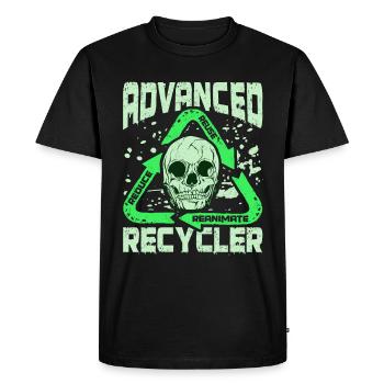 Undead Recycling Necromancer Design for a - Men's Premium Organic T-Shirt - black - Front - Nico (187cm)