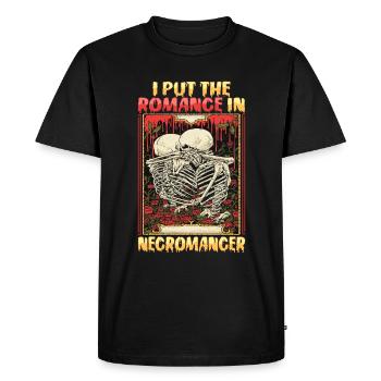 Undead Romance Necromancer Design for a - Men's Premium Organic T-Shirt - black - Front - Nico (187cm)