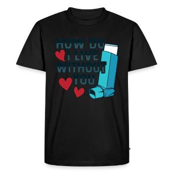 Albuterol Asthme Astmatiste - T-shirt Premium bio Homme - noir - Devant - Nico (187cm)