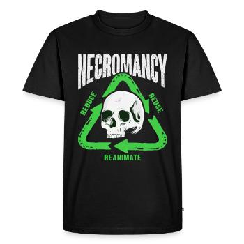 Undead necromancer recycling design for a - Men's Premium Organic T-Shirt - black - Front - Nico (187cm)
