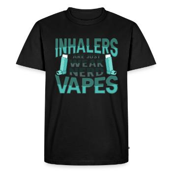 Albuterol Asthme Astmatiste - T-shirt Premium bio Homme - noir - Devant - Nico (187cm)