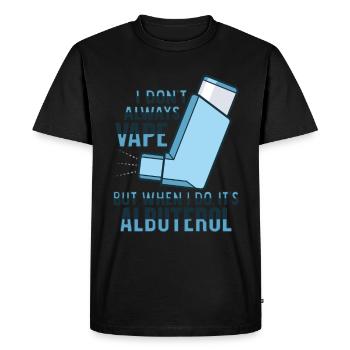 Albuterol Asthme Astmatiste - T-shirt Premium bio Homme - noir - Devant - Nico (187cm)