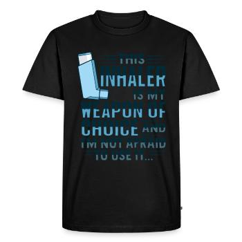 Albuterol Asthme Astmatiste - T-shirt Premium bio Homme - noir - Devant - Nico (187cm)