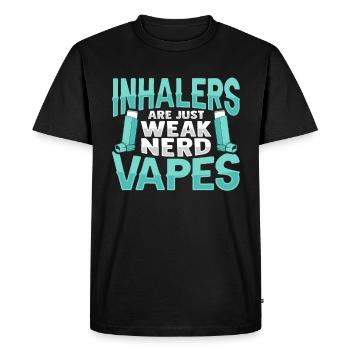 Albuterol Asthme Astmatiste - T-shirt Premium bio Homme - noir - Devant - Nico (187cm)