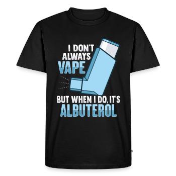 Albuterol Asthme Astmatiste - T-shirt Premium bio Homme - noir - Devant - Nico (187cm)