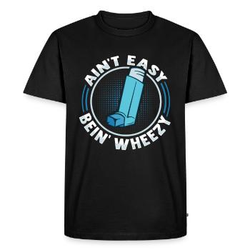 Albuterol Asthme Astmatiste - T-shirt Premium bio Homme - noir - Devant - Nico (187cm)