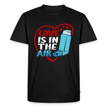 Albuterol Asthme Astmatiste - T-shirt Premium bio Homme - noir - Devant - Nico (187cm)