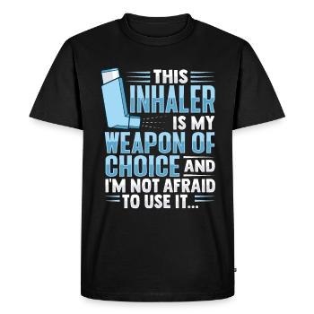 Albuterol Asthme Astmatiste - T-shirt Premium bio Homme - noir - Devant - Nico (187cm)