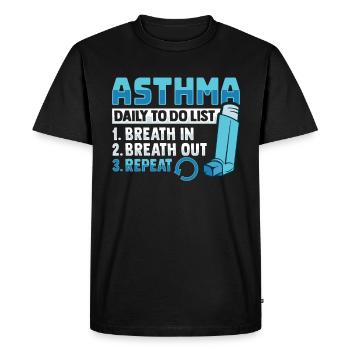 Albutérol Asthme Astmatiker - T-shirt Premium bio Homme - noir - Devant - Nico (187cm)