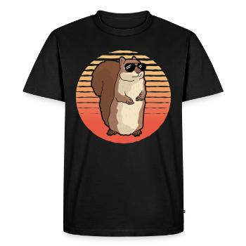 Cute Squirrel Grey Squirrel Squirrel Gift - Men's Premium Organic T-Shirt - black - Front - Nico (187cm)