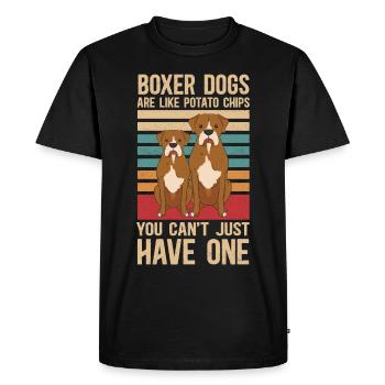 Boxer Dog German Boxer Dog Owner Gift - Men's Premium Organic T-Shirt - black - Front - Nico (187cm)