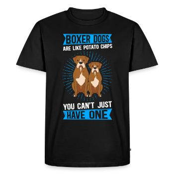 Boxer Dog Dog Owner German Boxer Gift - Men's Premium Organic T-Shirt - black - Front - Nico (187cm)
