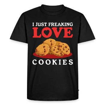 Cookies Cookie Cookie Baking Cookies Cookies Gift - Men's Premium Organic T-Shirt - black - Front - Nico (187cm)