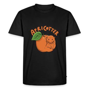 Nourriture pour animaux de compagnie Abricot fruit « abricot » Loutre - T-shirt Premium bio Homme - noir - Devant - Nico (187cm)