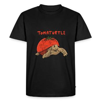 Pet food tomato vegetables "tomato turtle". - Men's Premium Organic T-Shirt - black - Front - Nico (187cm)