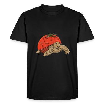 Pet food tomato vegetables "tomato turtle". - Men's Premium Organic T-Shirt - black - Front - Nico (187cm)