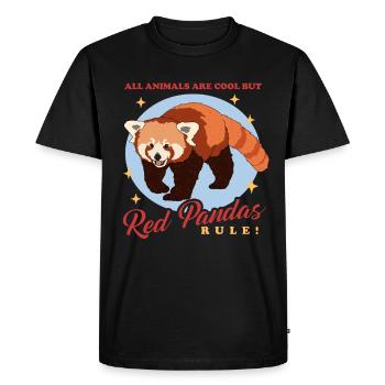 Red Panda Red Pandas Red Panda Gift - Men's Premium Organic T-Shirt - black - Front - Nico (187cm)