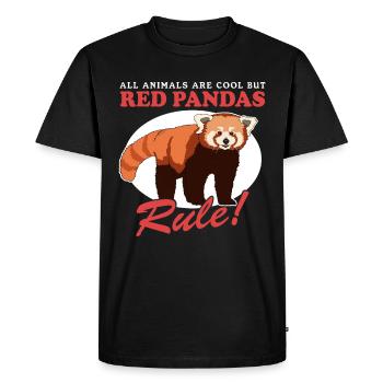 Red Panda Red Panda Red Pandas Gift - Men's Premium Organic T-Shirt - black - Front - Nico (187cm)