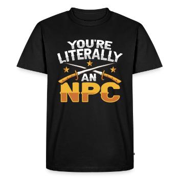 Larp Npc Rpg Joueur de rôle Larper - T-shirt Premium bio Homme - noir - Devant - Nico (187cm)