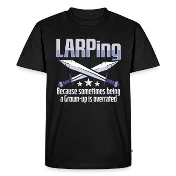 Larp Rpg Jeu de rôle Conception de jeux Larper - T-shirt Premium bio Homme - noir - Devant - Nico (187cm)