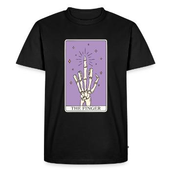 Sarcasme Tarot Card Finger pour un lecteur de tarot - T-shirt Premium bio Homme - noir - Devant - Nico (187cm)
