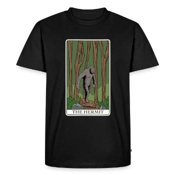 Carte de Tarot Bigfoot « L’Ermite » pour un - T-shirt Premium bio Homme - noir - Devant - Nico (187cm)