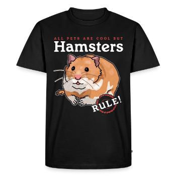 Hamster Dwarf Hamster Golden Hamster Gift - Men's Premium Organic T-Shirt - black - Front - Nico (187cm)