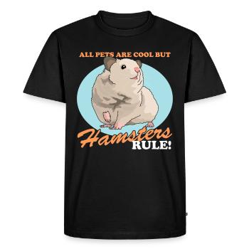 Hamster Dwarf Hamster | Golden Hamster Gift - Men's Premium Organic T-Shirt - black - Front - Nico (187cm)
