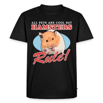 Hamster Golden Hamster Dwarf Hamster Gift - Men's Premium Organic T-Shirt - black - Front - Nico (187cm)