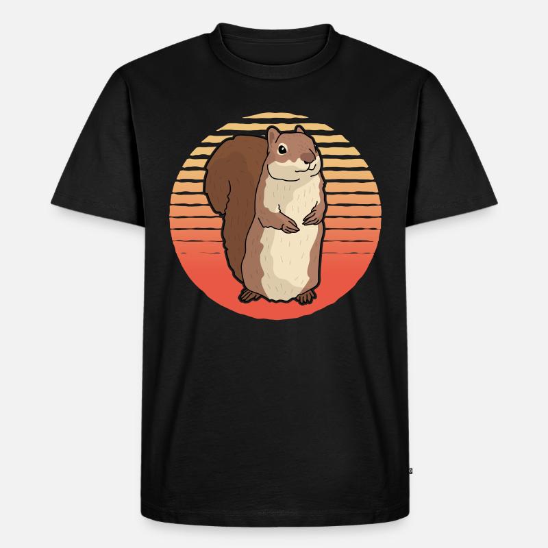 Süßes Eichhörnchen Hörnchen Grauhörnchen Geschenk - Männer Premium Bio T-Shirt - Schwarz