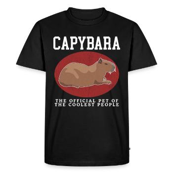 Capybara capybaras Capybaras cadeau - T-shirt Premium bio Homme - noir - Devant - Nico (187cm)