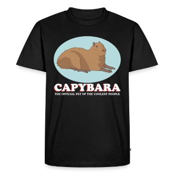 Capybara Capybaras Capybaras Capybara Cadeau - T-shirt Premium bio Homme - noir - Devant - Nico (187cm)