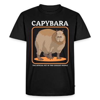 Capybara Capybaras Gift - Men's Premium Organic T-Shirt - black - Front - Nico (187cm)