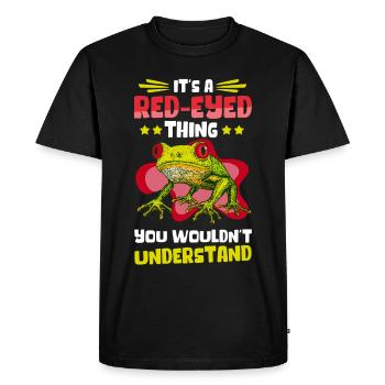 Frog Red-eyed Tree Frog Frogs Gift - Men's Premium Organic T-Shirt - black - Front - Nico (187cm)
