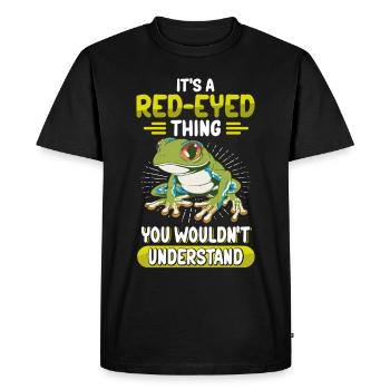 Frog Frogs Red-eyed Tree Frog Gift - Men's Premium Organic T-Shirt - black - Front - Nico (187cm)