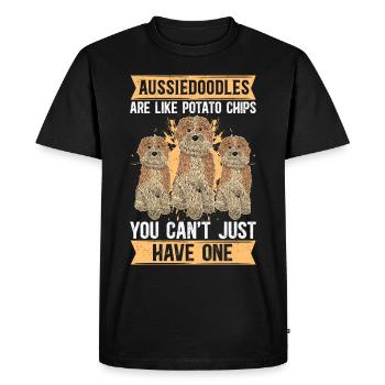 Aussiedoodle Dogs Dog Owner Gift - Men's Premium Organic T-Shirt - black - Front - Nico (187cm)
