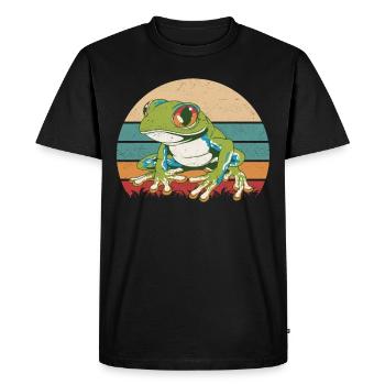 Frog Red-eyed Tree Frog Frogs Gift - Men's Premium Organic T-Shirt - black - Front - Nico (187cm)