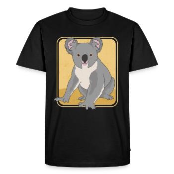 Koala Koalas Koala Bear Koala Bear Gift - Men's Premium Organic T-Shirt - black - Front - Nico (187cm)